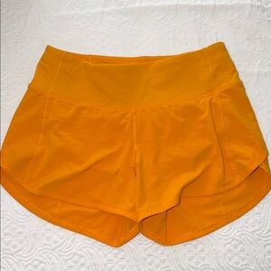 lululemon athletica Bright Orange High-Waist Running Shorts